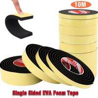 10M EVA black single-sided sponge tape Rubber Seal Strip Strong Adhesive Door Window Weather Stripping Shockproof Anti-collision Adhesives Tape