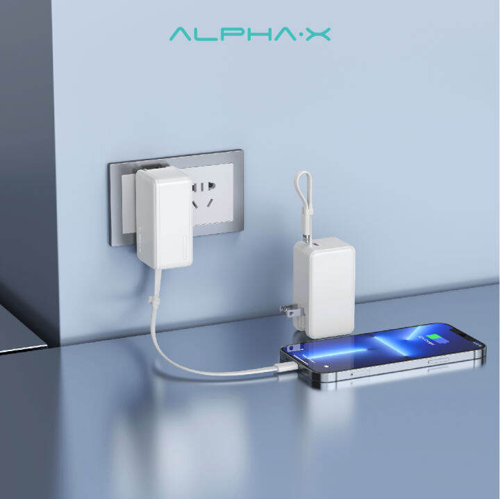 สินค้าใหม่-alpha-x-alpc-5-powerbank-5000mah-adapter-fast-charging-qc-3-0-pd20w-พาวเวอร์แบงค์ชาร์จเร็ว-ประกันสินค้า-1-ปี