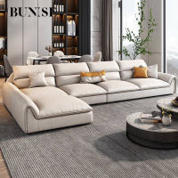 Bunise โซฟา Tech Cloth กันน้ำ  โซฟาตัวแอลใหญ่ 3เมตร for Living Room 352 x 170 x 85 ซม BU15