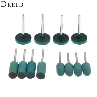 DRELD 3Pcs/lot Rubber Grinding Head Polishing Buffing Wheel for Electric Mini Grinder Dremel Rotary Tools Cylinder/Bullet/T Type