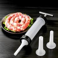 1PC Sausage Stuffer Manual Sausage Meat Fillers Machine Hand Operated Sausage Machines Funnel Nozzle Homemade Sausage Tool Drop