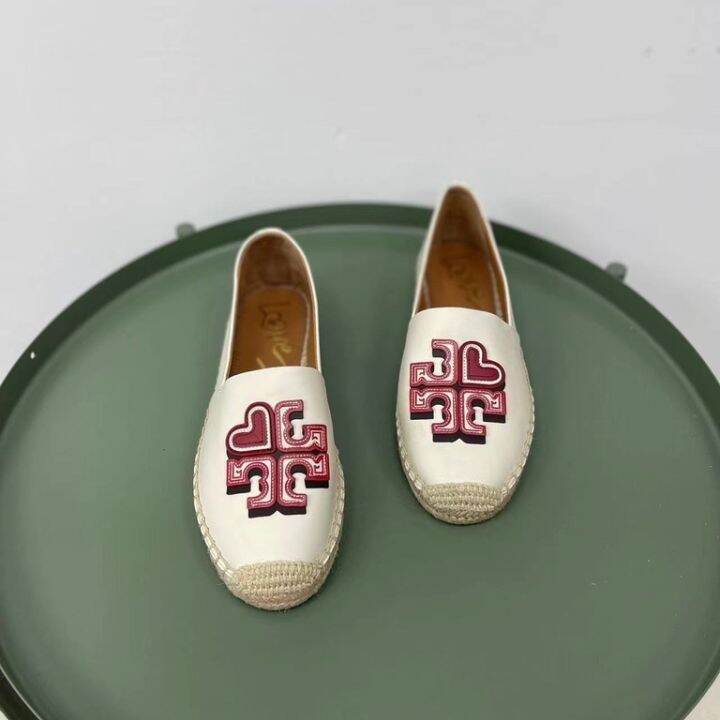 2023-new-tory-burch-nbsp-nbsp-love-logo-soft-leather-fishermans-shoes-casual-flats