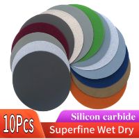 10PCS 6 Inch Flocking Waterproof Sandpaper Abrasive Paper 400 to 10000 Grits Self-adhesive Wet Dry for Sanding Diac Polishing