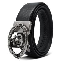 Plus Large Size 130 140 150 160 170cm Anchor Design Fishing Automatic Buckle Belts for Men Belt Leather Waist Straps for Jeans Belts