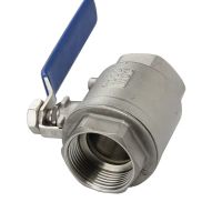 1Pcs DN8-DN50 SS304 Stainless Steel Sanitary Female 2 Piece Full Port Ball Valve With Vinyl Handle Thread