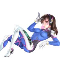 JDM ความงามสำหรับ Overwatch-D.va (เพลงฮานะ) อุปกรณ์เสริมรถยนต์ไวนิลหน้าต่างรถยนต์กันชน13ซม. X 9.7ซม.