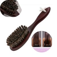 Wooden Boar hair brush miniหวีขนหมูป่าผสมขนม้า ขนธรรมชาติแท้ ขนาดพกพา กระตุ้นการเจริญของเส้นผม ทำให้เส้นผมสุขภาพดี