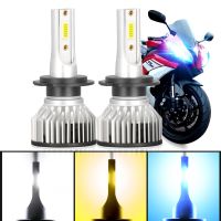 【ใหม่】รถจักรยานยนต์2ชิ้น H7 LED หลอดไฟรถยนต์สำหรับ Yamaha YZF R6 2003-15 YZF R1 2007-2014 3000พัน6000พัน8000พันมอเตอร์ไฟตัดหมอกไฟหน้า