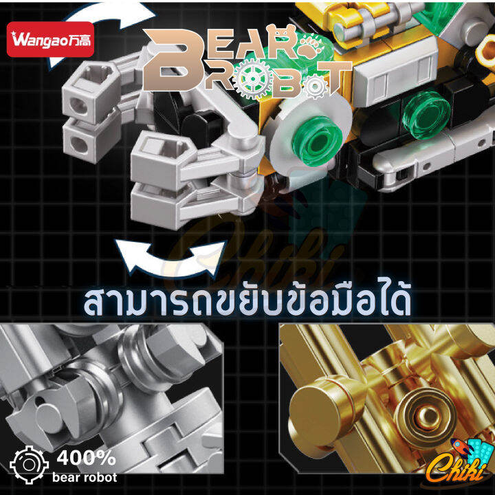 ตัวต่อ-wangao188011-bear-robot-แบบริค-โรบอร์ท-ธอร์-mechanical-robot-ขนาดเท่ากับ-400