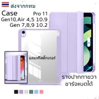 เคสไอแพด สำหรับ iPad Air4 Air5 gen10 ​​10.9 gen 9 8 7 10.2 ฝาครอบอะคริลิคใส เคส ipad gen5/gen6 2017 2018