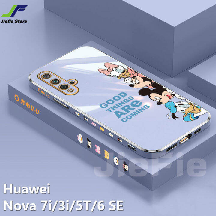 jiefie-การ์ตูนมิกกี้เมาส์กรณีโทรศัพท์สำหรับหัวเว่ยโนวา-huawei-nova-5t-nova-7i-nova-3i-nova-6-se-nova-7-se-nova-8-se-น่ารักมินิเดซี่โครเมี่ยม-soft-tpu-โทรศัพท์กรณี