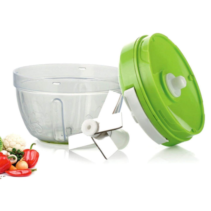 Handy and Compact Vegetable Chopper And Fruit Cutter with 3 Blades