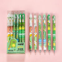 6pcsSet Student Cute Erasable Gel Pen Blue Ink 0.5mm Washable Handle Kawaii Stationery Pens Refill Rods School Writing Tools