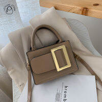 Shoulder bag versatile stylish texture solid color