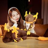Genshin Impact Zhong Li Morax Dragon Cosplay Game Plush Doll Soft Stuffed Toy Props Accessories Cartoon Bolster Children Gift