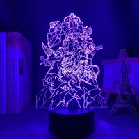 Dropshipp Lamp 3d Led Deadly Sins Group for Bedroom Decorative Nightlight Birthday Acrylic