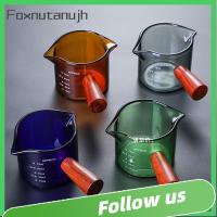 FOXNUTANUJH 75มล. ภาชนะสำหรับดื่ม ชามใส่นม ถ้วยแก้วเอสเปรสโซ เหยือกวัดขนาด แก้วกาแฟนมปากคู่ ถ้วยวัดขนาด