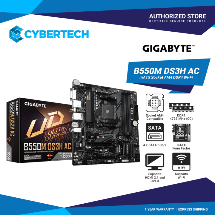Gigabyte B550M DS3H AC Motherboard Lazada PH