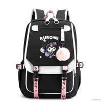 ใหม่ Sanrio Kuromi กระเป๋าเป้สะพายหลัง ความจุขนาดใหญ่ กันน้ํา พิมพ์ลาย ระบายอากาศ แฟชั่น สําหรับนักเรียนหญิง