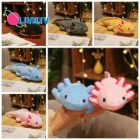 IJVBTV Axolotl ตุ๊กตาของเล่นเด็ก Plushie ปลานิวท์ ตุ๊กตาซาลาแมนเดอร์ เปลูช ขนปุยฟู ของขวัญวันเกิดเด็ก