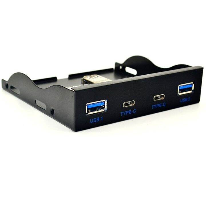 usb-hub-usb-c-hub-3-5-inch-floppy-drive-front-panel-2-port-usb-3-0-2-port-usb-3-1-type-c-20-pin-connector-for-desktop-computer