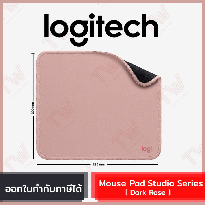 logitech-mouse-pad-studio-series-แผ่นรองเมาส์-สีชมพู-ของแท้-dark-rose