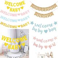 (ร้านไทย) ธงต้อนรับสมาชิกใหม่ ธงBABY SHOWER, ITS A BOY, ITS A GIRL ธงแรกเกิด ใช้ตกแต่ง