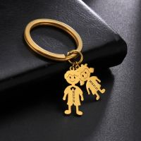 【CW】 Fishhook Boy Personalized Keychain Custom Name Kid Child Chain Man Jewelry