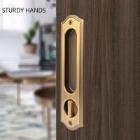 Zinc Alloy Sliding Door Lock Kitchen Embedded Invisible Door Lock Bathroom Hardware Door Locks Balcony Wooden Door Hook Lock