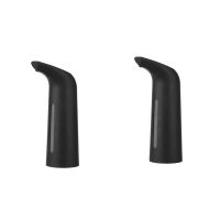 2X Black Automatic Soap Dispenser Touchless, Auto Liquid Soap Dispenser for Kitchen Bathroom 400Ml