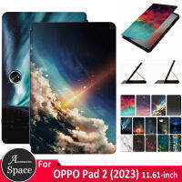 สำหรับ OPPO Pad 2 (2023) หนังสไตล์พียูหินอ่อนท้องฟ้ายืนสำหรับ (Model:OPD2201) แท็บเล็ต OPPO Pad2 11.61นิ้วกรณีพับฝาเป็นฐานสมาร์ทกับ Sleep-Wake