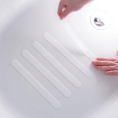 ✗☼✌ 10/12/24pcs Anti-Slip Strips Shower Floor Stickers Bath Safety Strips Transparent Non Slip Tape For Bathtubs Stairs