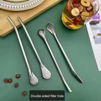 New Washable Drinking Straw Filter Handmade Yerba Mate Stainless Steel Tea Bombilla Gourd Practical Drinks Tools Bar Accessories Specialty Glassware