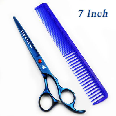 BLACK KNIGHT Professional Hairdressing s 7 Inch Cutting Barber Shears s Blue Style With Comb ~