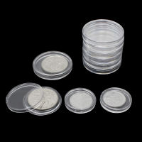 10pcslot Transparent Plastic Coin Holder Coin Collecting Box Case for Coins Storage Capsules Protection Boxes Container 18-40mm