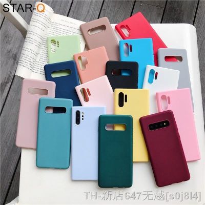 【LZ】┇◙☬  candy color silicone phone case for samsung galaxy note 10 9 8 s10 s10e s9 s8 s20 plus e galaxi matte soft tpu back cover cases
