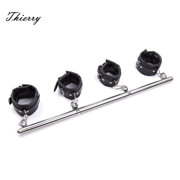 thierry-adjustable-stainless-steel-spreader-bar-set-unisex-sex-slave-handcuffs-ankle-cuffs-fetish-restraints-sex-products