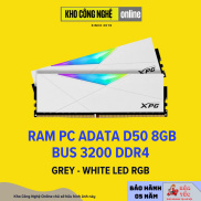 Combo 10 Ram Adata D50 DDR4 XPG SPECTRIX RGB 8GB Bus 3200MHz WHITE GREY