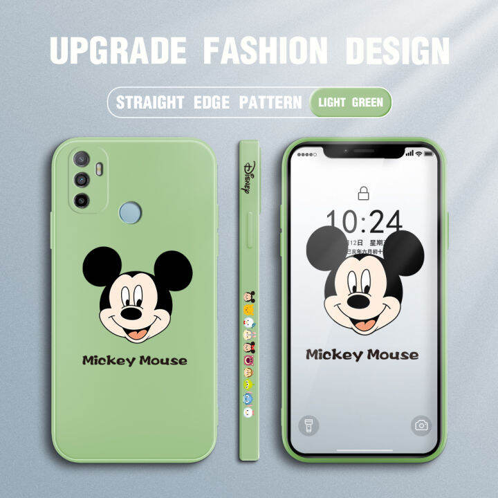 hontinga-ปลอกกรณีสำหรับ-oppo-a53-2020กรณีการ์ตูนอะนิเมะ-mickey-mouse-สแควร์-original-ซิลิโคนนุ่มเหลว-edge-กรณีรูปแบบคลุมทั้งหมดกล้องป้องกันกรณีกลับปลอกโทรศัพท์-softcase-สำหรับหญิง