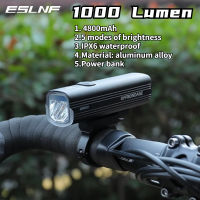 ESLNF 1000 Lumens 4800MAh ไฟส่องสว่างสำหรับจักรยาน ไฟจักรยาน USB กันน้ำ ชาร์จใหม่ได้ จักรยานยกไฟหน้า กรณีอลูมิเนียม ไฟฉายจักรยาน อุปกรณ์จักรยาน