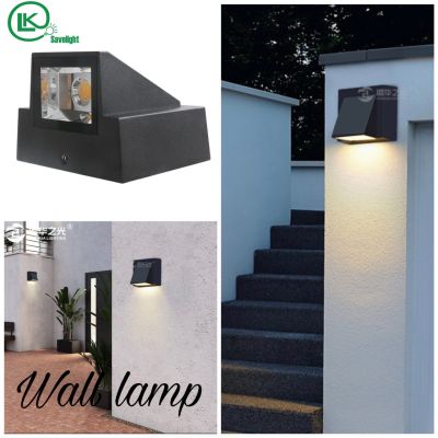 โคมไฟกิ่ง led wall lamp ติดผนังภายนอกไฟ ภายในได้LEDในตัว 1 ด้าน