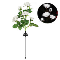 Solar Rose Flower Lamp LED Solar Garden Decoration Waterproof Outdoor Landscape Lawn Lamp Home Decorative Flower Night Lights