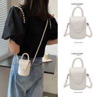 Summer small bag women 2023 new trendy niche design foreign style all-match mini messenger pearl chain bag 【BYUE】