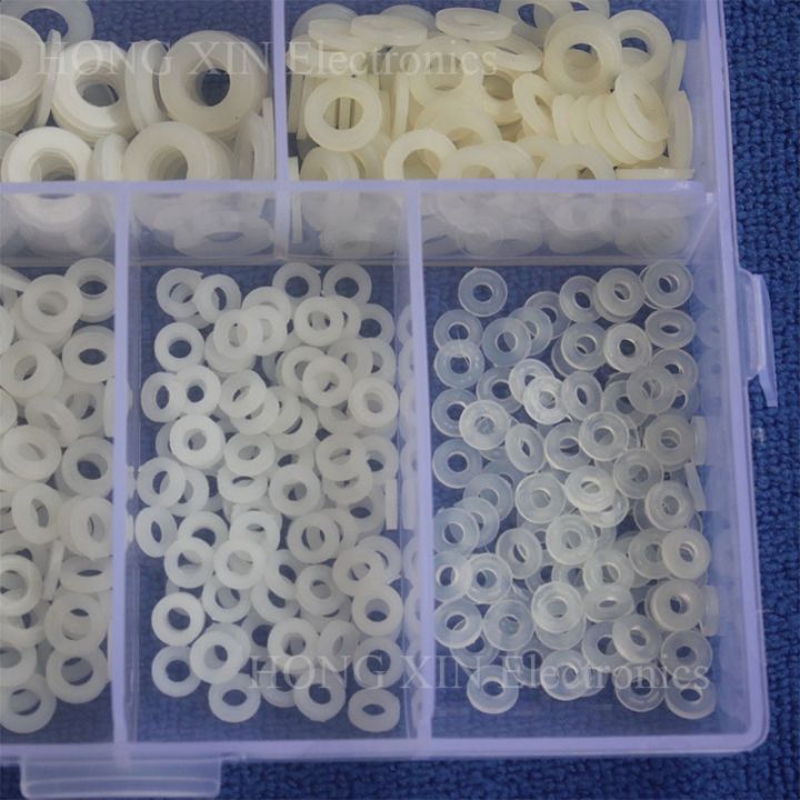cw-500pcs-m2-m2-5-m3-m4-m5-m6-white-plastic-nylon-washer-flat-spacer-seals-gasket-ring-6-sizes