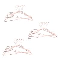 17 Inch Adult Heavy Duty Strong Rose Gold Clothes Hangers, Heavy Duty Clothing Hangers with Notches (Pack of 15)