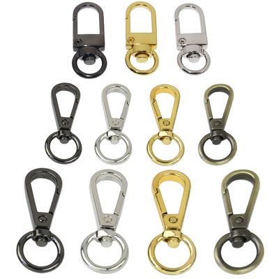 【hot】 1pcs 10mm/13mm Metal Swivel O Clasps Leather Webbing Keychain Accessories