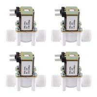 4X Dc12V C Normally Closed Water Solenoid Valve G1/2-Inch Plastic Electrical Solenoid Valve for Water Dispenser