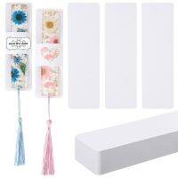 【CW】☸  50Pcs  Sleeves Holder Resin Bookmarks Blank Display Cards for Small Business Supplies