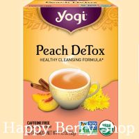 ชา YOGI ORGANIC HERBAL TEA ?⭐PEACH DETOX⭐แบบกล่อง? ชาโยคี ชาสมุนไพรออแกนิค ชาเพื่อสุขภาพ จากอเมริกา?? 1 กล่องมี 16 ซอง