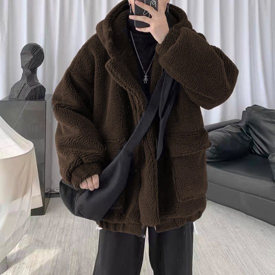 Áo khoác oversize fur coat, áo khoác trần bông unisex jack lane - ảnh sản phẩm 1